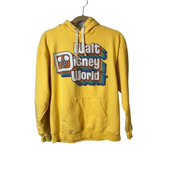 Walt‎ Disney World Retro Hoodie for Adults-Yellow, Rainbow, Size Medium - Picture 1 of 8